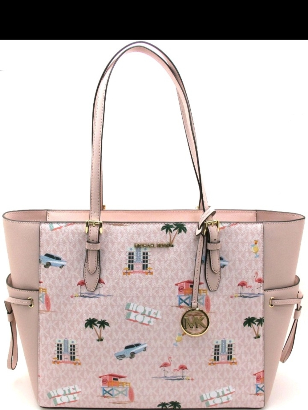Limited Ed Michael Kors Gilly Large Drawstring Travel Tote light powder blush